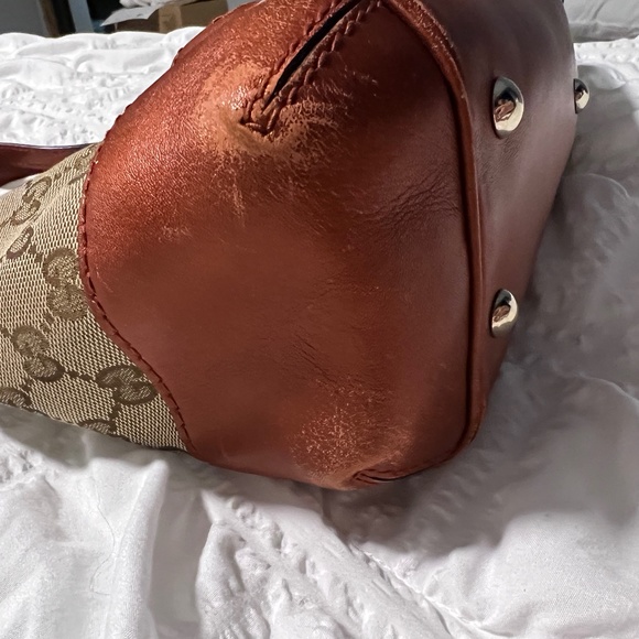 Gucci Monogram Web Mayfair Top Handle Satchel Crossbody Two Way Shoulder Bag - Picture 15 of 16